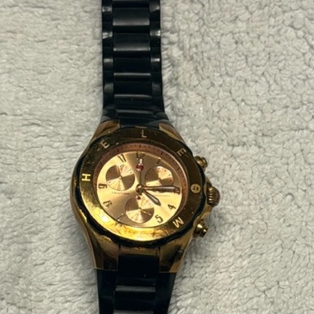 Gold face Michele watch